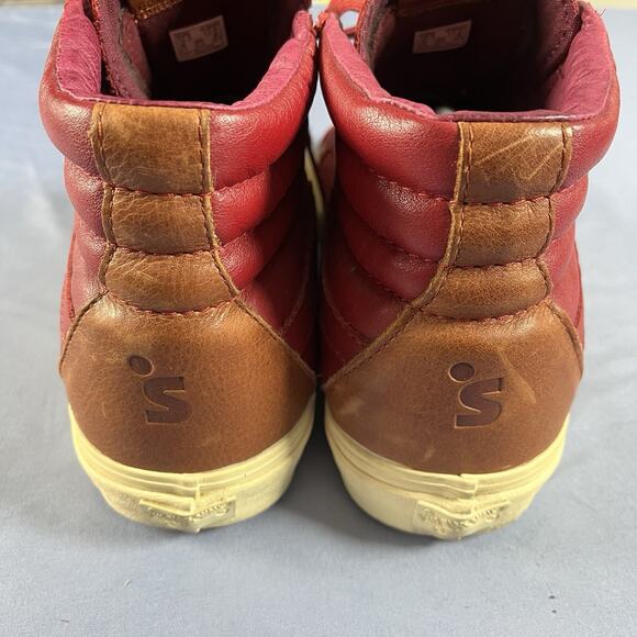 Vans Vault x Wish ATL Sk8-HI Fine Wine Men’s Size 10.5 Red Leather Shoes 721277 main image 6